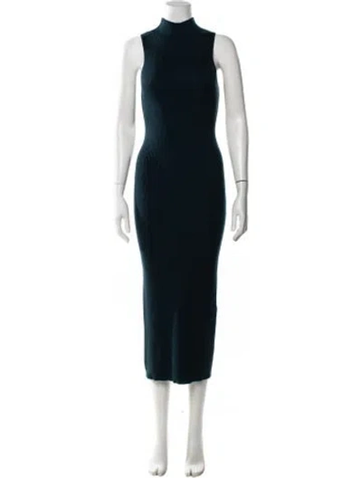 Pre-owned Sablyn Mock Neck Midi Length Dress W/ Tags In Blue