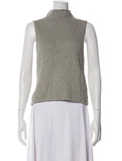 Pre-owned Sablyn Mock Neck Sweater In Green