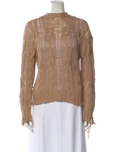 Pre-owned Sablyn Mock Neck Sweater In Neutral
