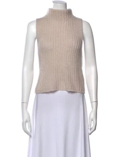 Pre-owned Sablyn Mock Neck Sweater In Neutral
