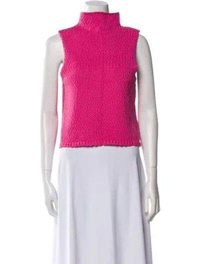 Pre-owned Sablyn Mock Neck Sweater In Pink