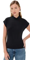 Sablyn Cove Mock Neck Tank Top In Black