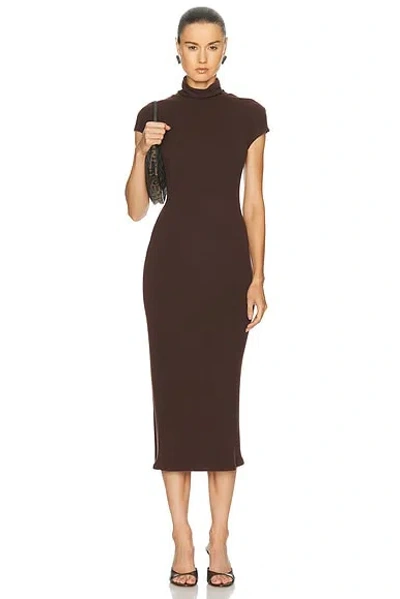 Sablyn Monique Slouchy Mock Neck Dress In Brown