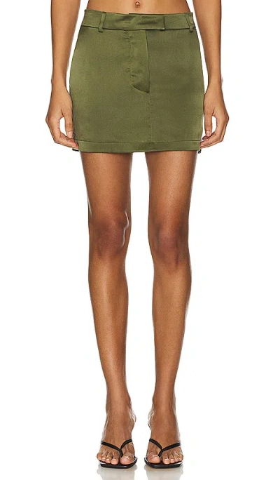 Sablyn Mora Mini Skirt In Olive