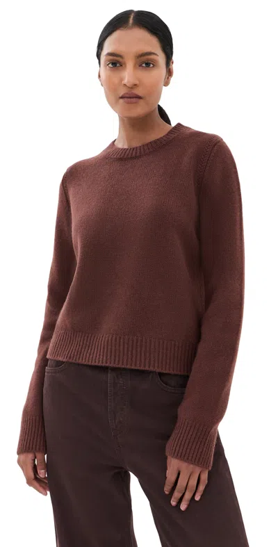 Sablyn Noa Shrunken Cashmere Crew Sweater Cinnabar