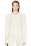 Sablyn Noa Shunken Crewneck Sweater In White