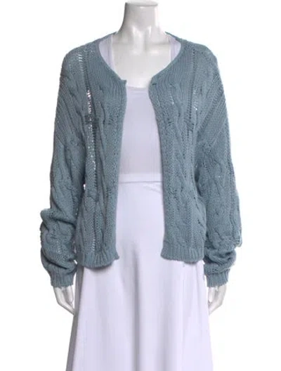 Pre-owned Sablyn Open Front Sweater In Blue