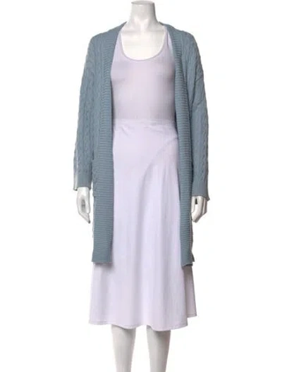 Pre-owned Sablyn Open Front Sweater In Blue