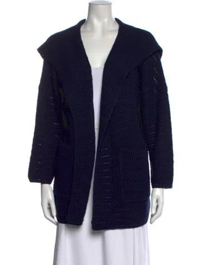 Pre-owned Sablyn Open Front Sweater In Blue