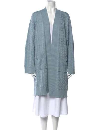 Pre-owned Sablyn Open Front Sweater In Blue