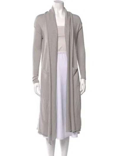 Pre-owned Sablyn Open Front Sweater In Gray