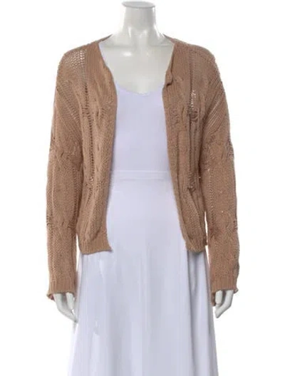 Pre-owned Sablyn Open Front Sweater In Neutral