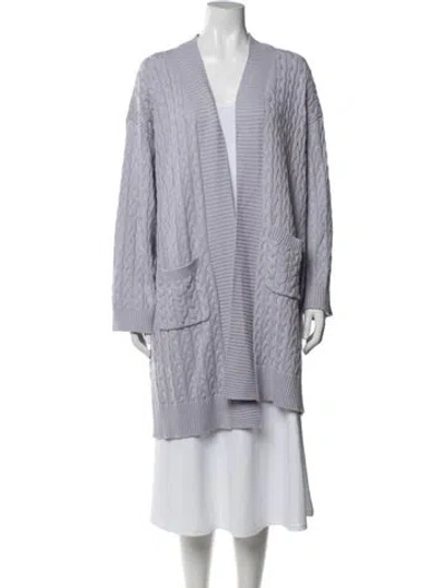Pre-owned Sablyn Open Front Sweater In Purple