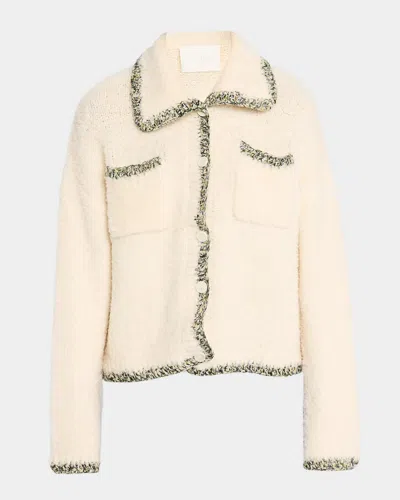 Sablyn Phoebe Boucle Shirt Jacket In Neutral