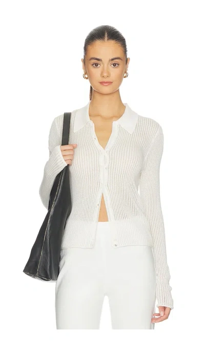 Sablyn Pyper Slim Button Up W/ Collar In White