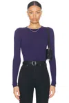 Sablyn Quincy Longsleeve Fitted Crewneck Top In Astral