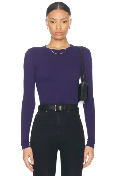 Sablyn Quincy Longsleeve Fitted Crewneck Top In Astral