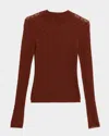 Sablyn Rhea Knit Mock-neck Top In Brown