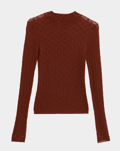 Sablyn Rhea Knit Mock-neck Top In Brown