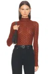 Sablyn Rhea Longsleeve Mock Neck Top In Brown