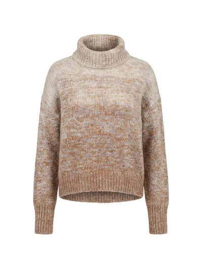 Sablyn Roll Neck Sweater In Brown