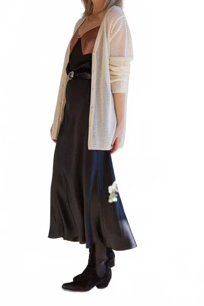 Sablyn Rory Colorblock V Neck Bias Cut Maxi Dress In Black Multi