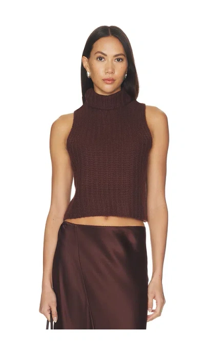 Sablyn Saige Cropped Turtleneck Top In Cinnabar
