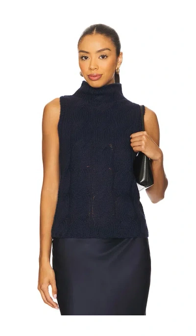SABLYN SALVIA SLEEVELESS CABLE TURTLENECK SWEATER