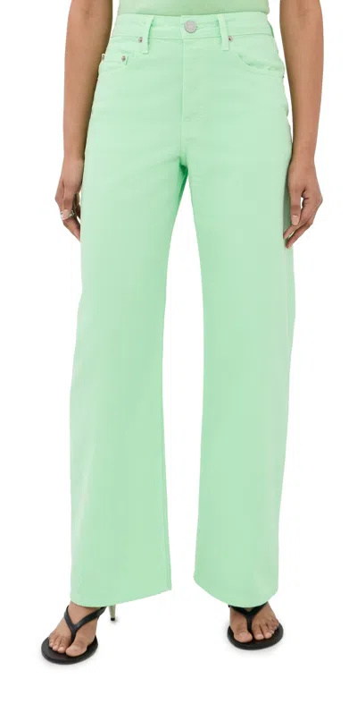 Sablyn Sammy Dyed Relaxed Straight Leg Jeans Lime In Green