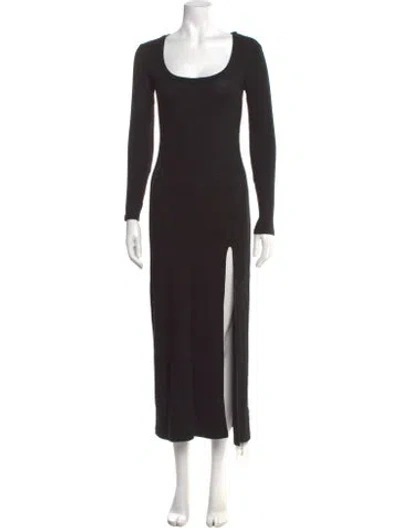 Pre-owned Sablyn Scoop Neck Long Dress In Black