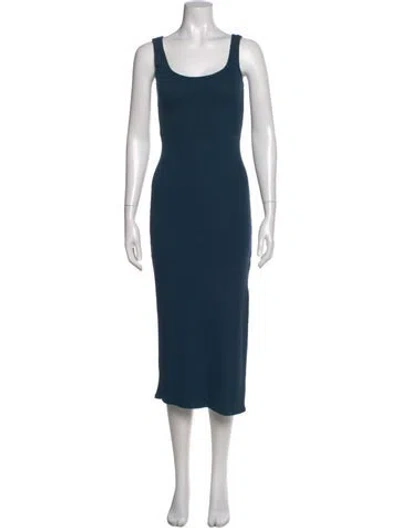 Pre-owned Sablyn Scoop Neck Long Dress In Blue