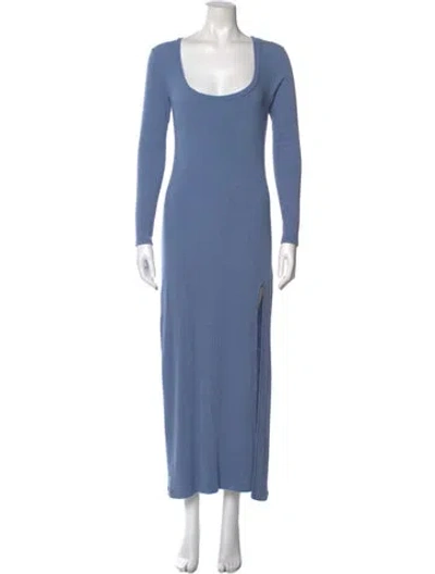Pre-owned Sablyn Scoop Neck Long Dress In Blue