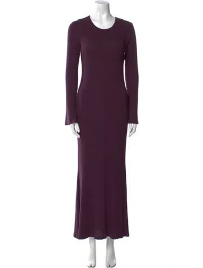 Pre-owned Sablyn Scoop Neck Long Dress In Purple