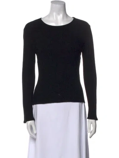 Pre-owned Sablyn Scoop Neck Long Sleeve Sweatshirt In Black
