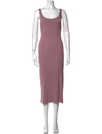 Pre-owned Sablyn Scoop Neck Midi Length Dress In Pink