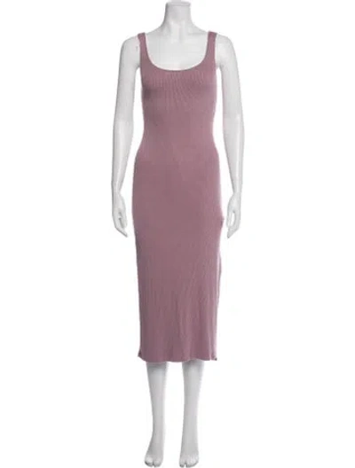 Pre-owned Sablyn Scoop Neck Midi Length Dress In Purple