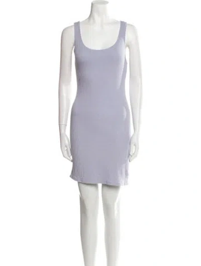 Pre-owned Sablyn Scoop Neck Mini Dress In Purple