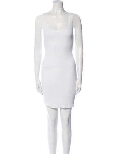 Pre-owned Sablyn Scoop Neck Mini Dress In White