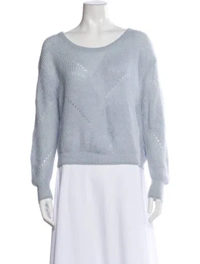 Pre-owned Sablyn Scoop Neck Sweater In Blue