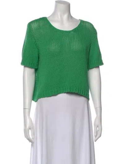 Pre-owned Sablyn Scoop Neck Sweater In Green