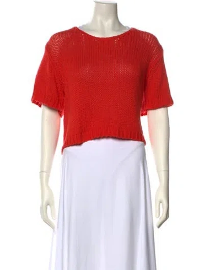 Pre-owned Sablyn Scoop Neck Sweater In Orange