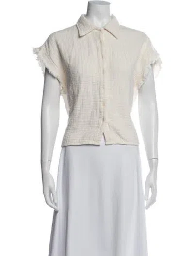 Pre-owned Sablyn Short Sleeve Top In Neutral