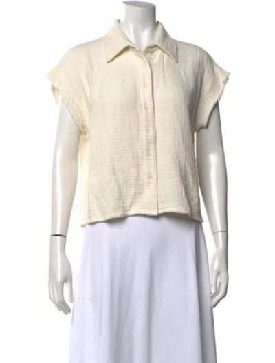 Pre-owned Sablyn Short Sleeve Top In Neutrals