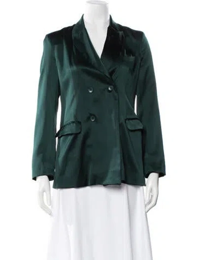 Pre-owned Sablyn Silk Blazer In Green