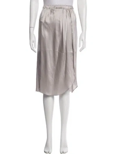 Pre-owned Sablyn Silk Knee-length Skirt In Gray