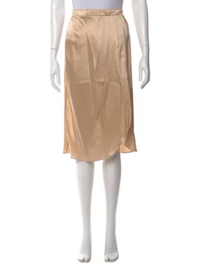 Pre-owned Sablyn Silk Knee-length Skirt In Neutral