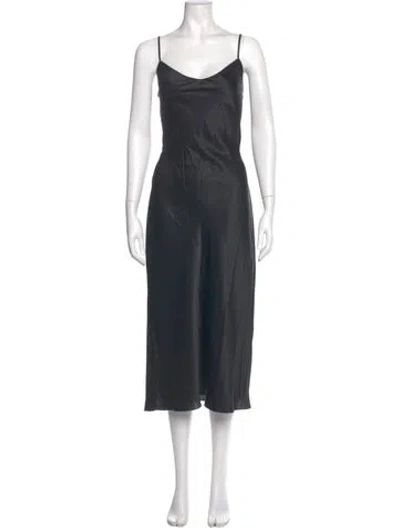 Pre-owned Sablyn Silk Long Dress In Black