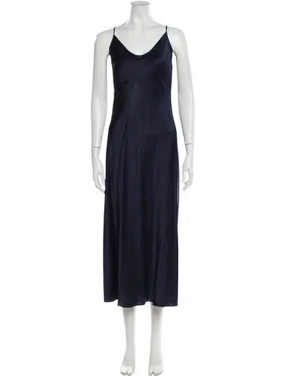 Pre-owned Sablyn Silk Long Dress In Blue