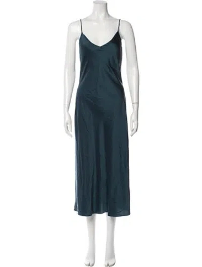 Pre-owned Sablyn Silk Long Dress In Blue