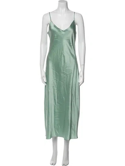 Pre-owned Sablyn Silk Long Dress In Green